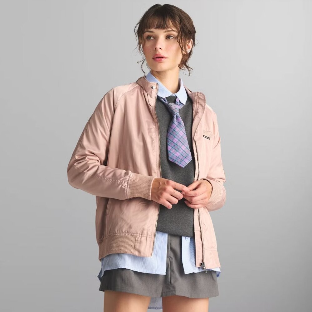 Members Only Blush Pink Satin Jacket